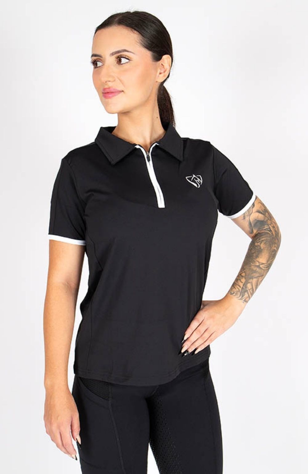 BARE Equestrian Active Mesh Polo Shirt