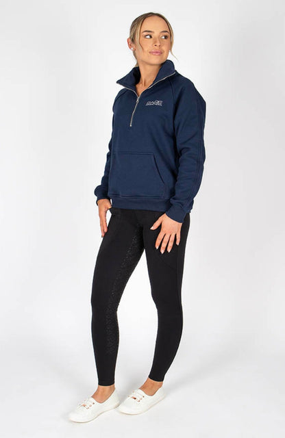 BARE Equestrian Quarter Zip Teddy Pullover Sweater