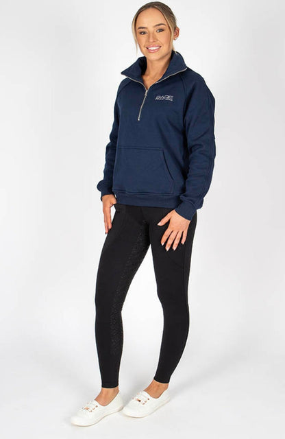 BARE Equestrian Quarter Zip Teddy Pullover Sweater