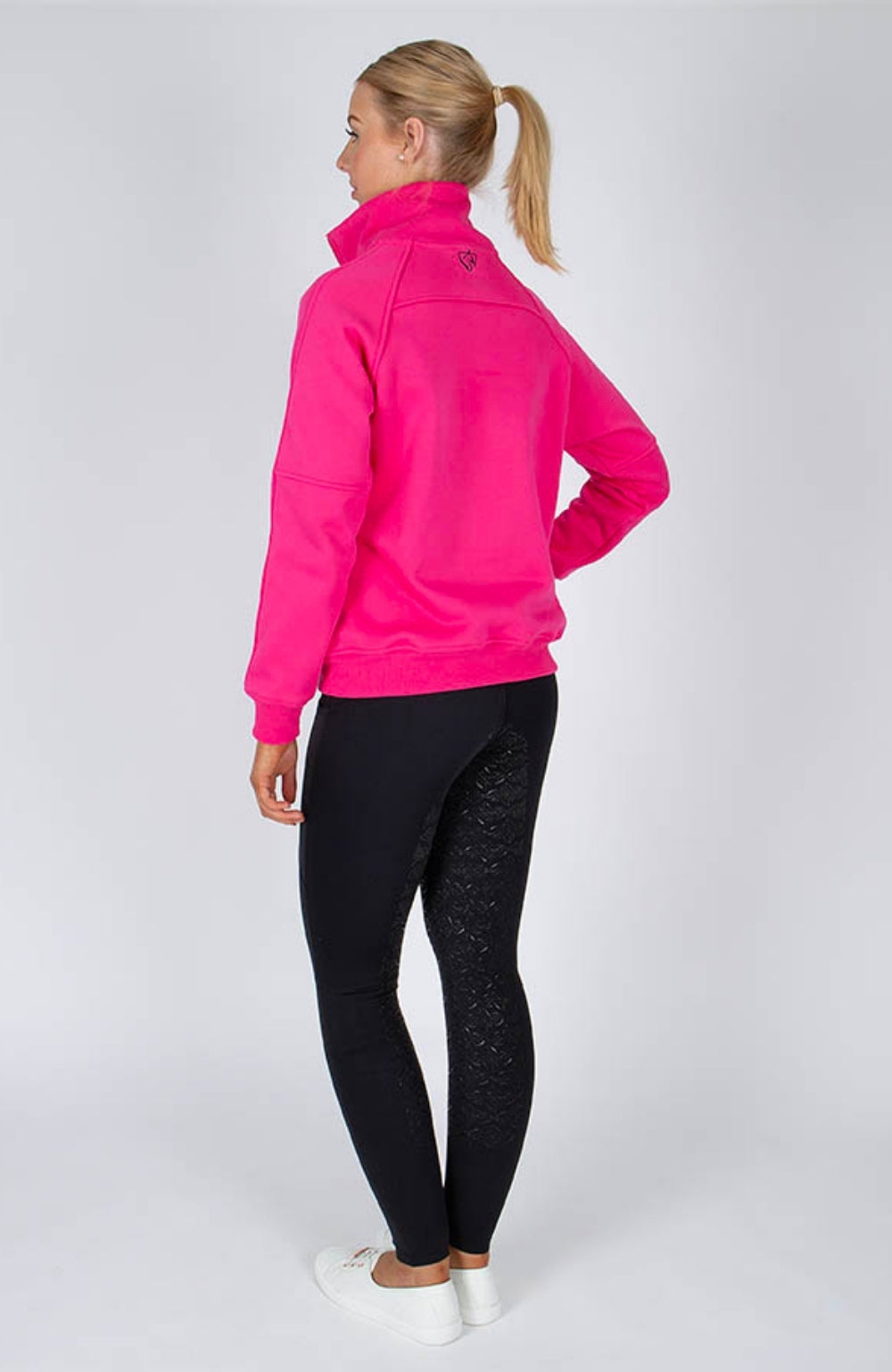 BARE Equestrian Quarter Zip Teddy Pullover Sweater