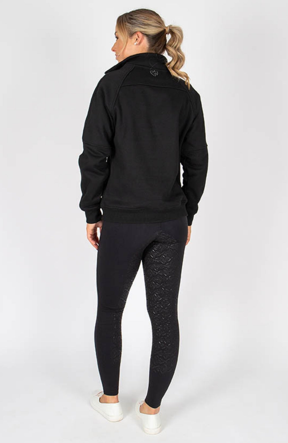BARE Equestrian Quarter Zip Teddy Pullover Sweater