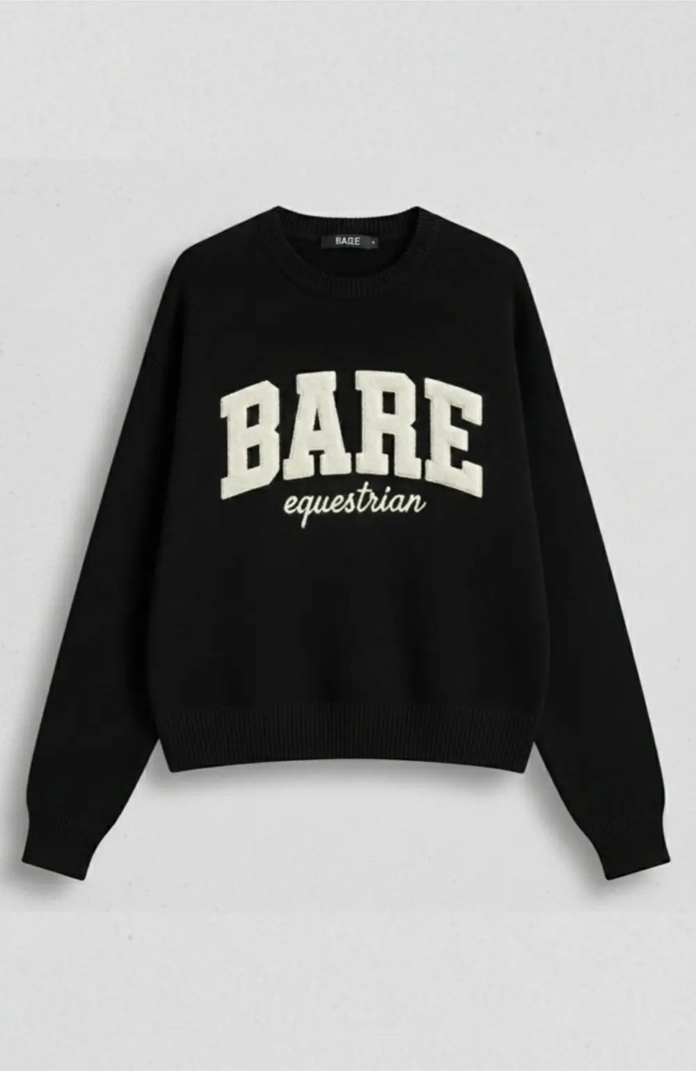 BARE Equestrian Academy Sweater - Black/White