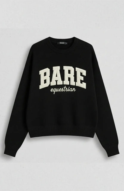 BARE Equestrian Academy Sweater - Black/White
