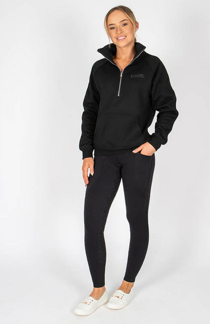 BARE Equestrian Quarter Zip Teddy Pullover Sweater