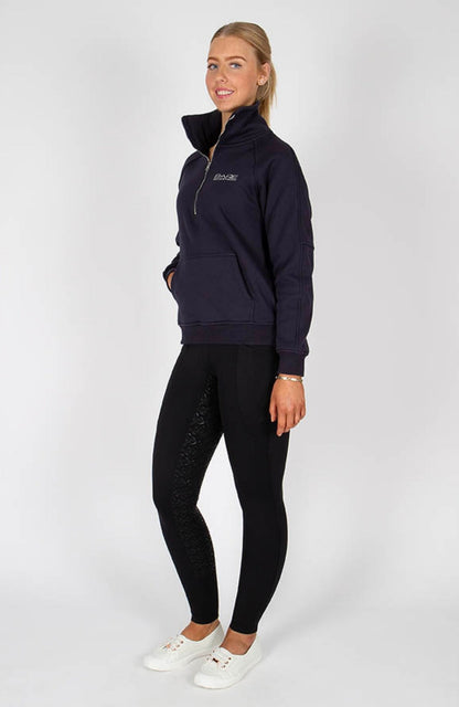 BARE Equestrian Quarter Zip Teddy Pullover Sweater
