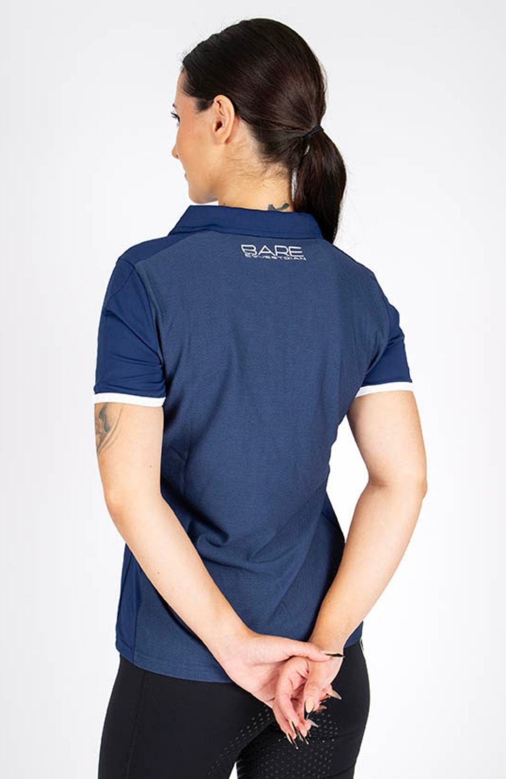 BARE Equestrian Active Mesh Polo Shirt