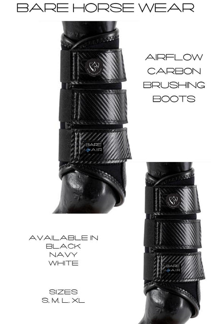 BARE Equestrian Horse Wear AIRFLOW Carbon Brushing Boots