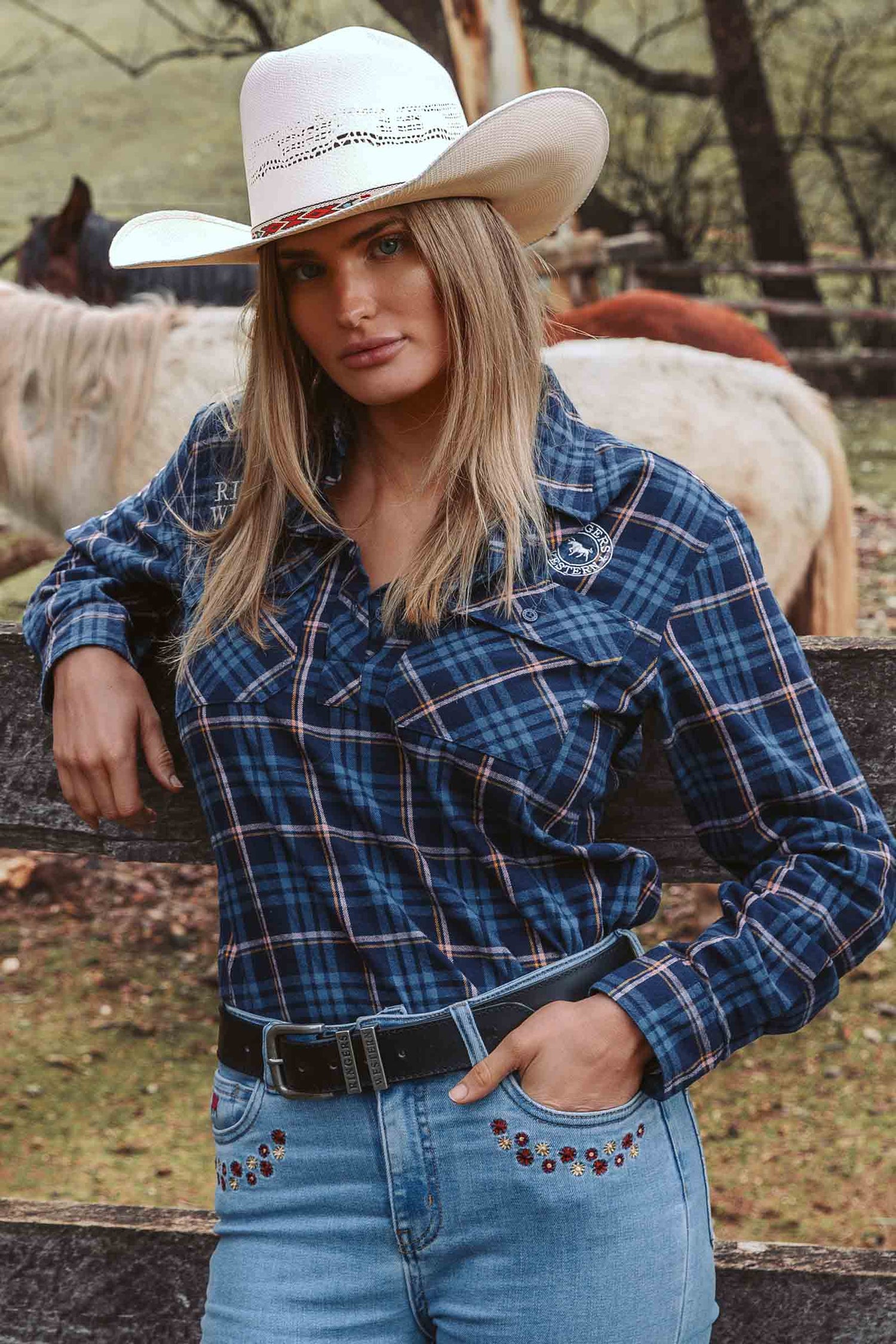 Ringers Western Fingal Womens Half Button Flannel