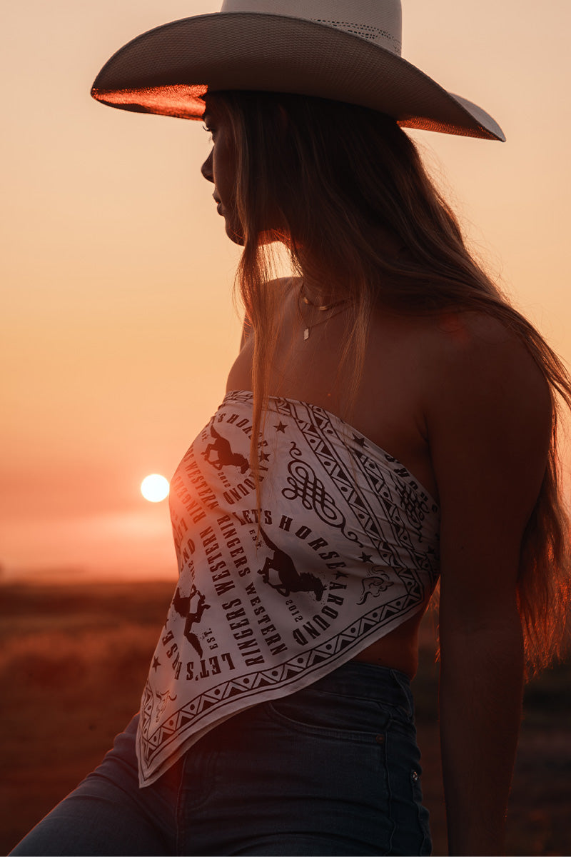 Ringers Western Lets Horse Around Scarf Top