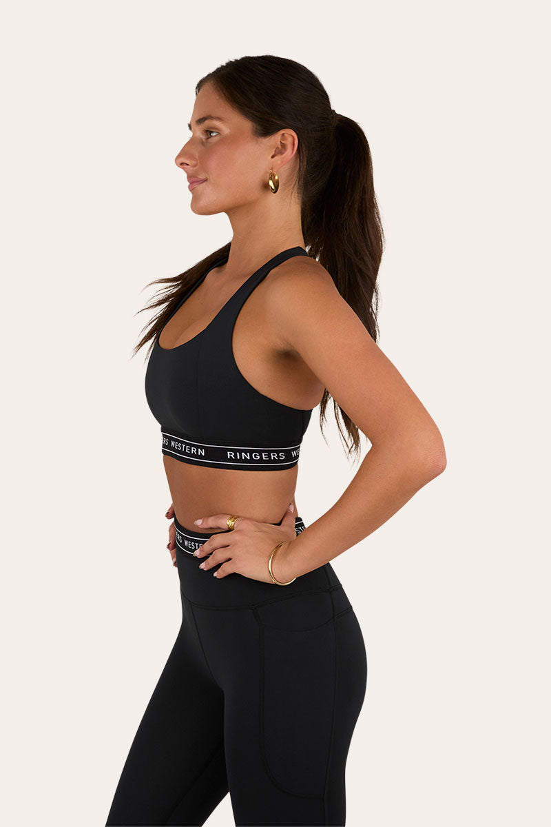 Ringers Western Active Womens Logo Elastic Support Crop