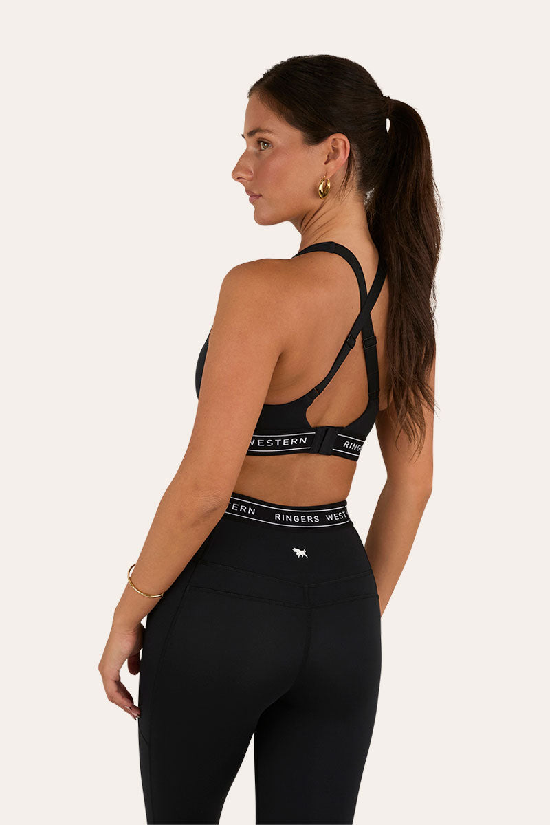 Ringers Western Active Womens Logo Elastic Support Crop