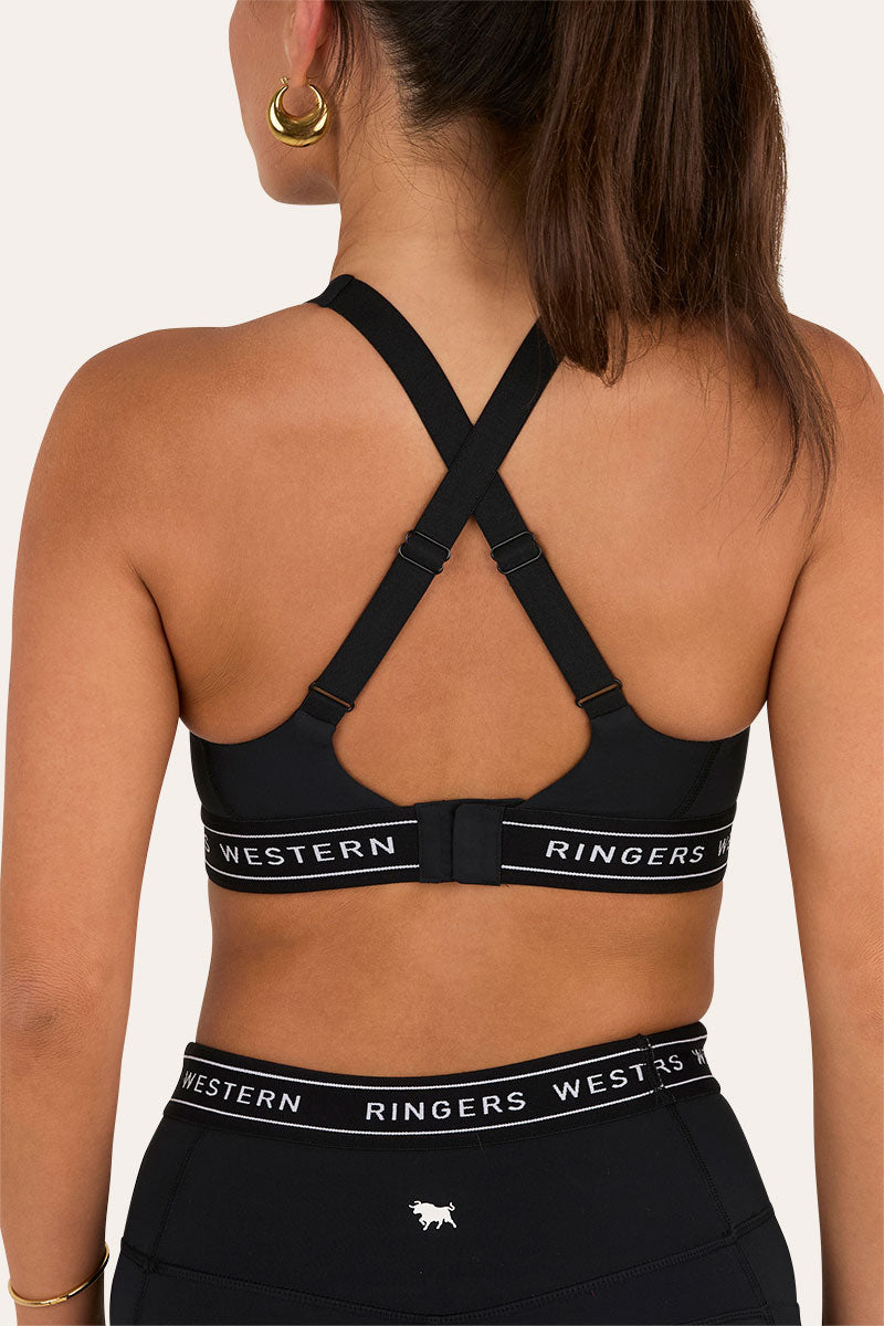 Ringers Western Active Womens Logo Elastic Support Crop