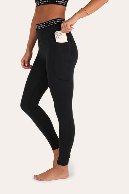 Ringers Western Active Womens Logo Elastic Pocket Legging