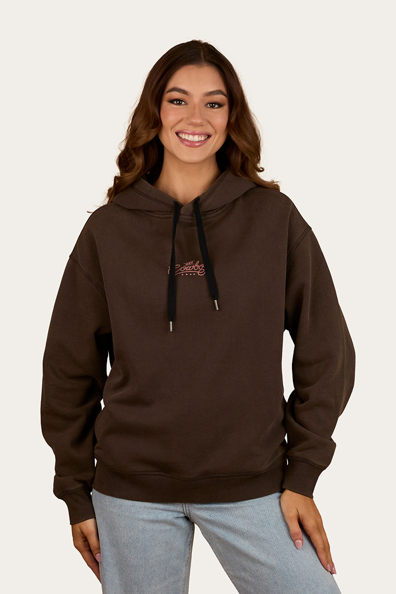 Ringers Western Hey Cowboy Womens Oversized Pullover Hoodie