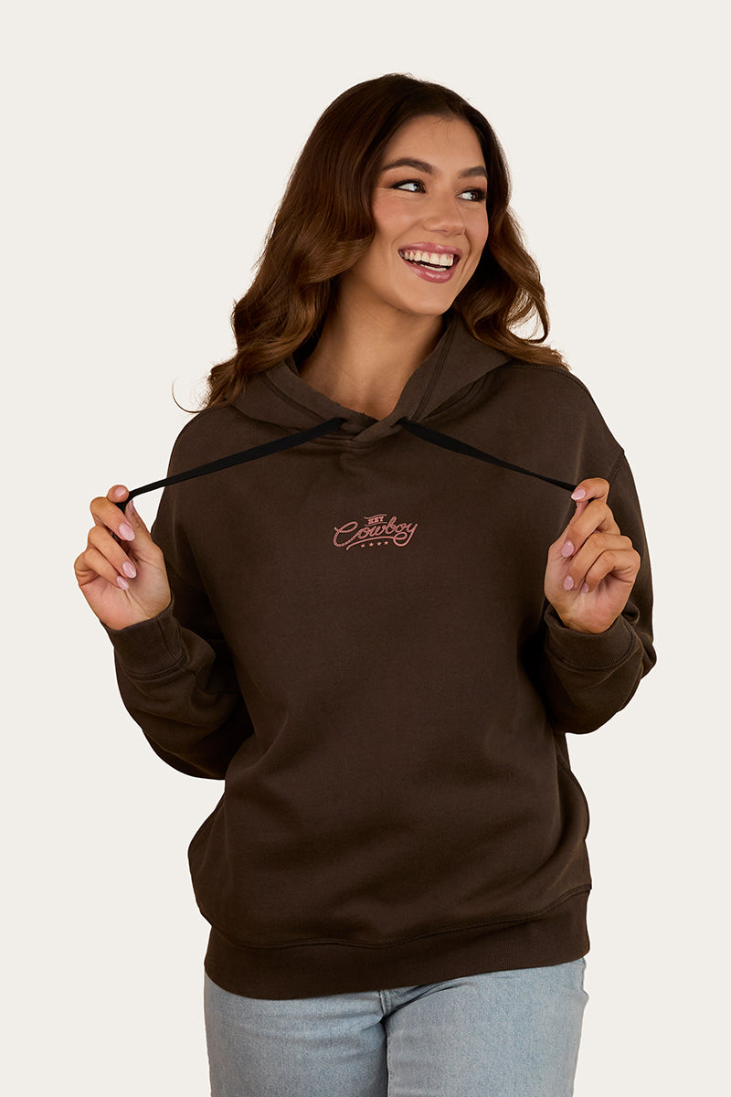 Ringers Western Hey Cowboy Womens Oversized Pullover Hoodie