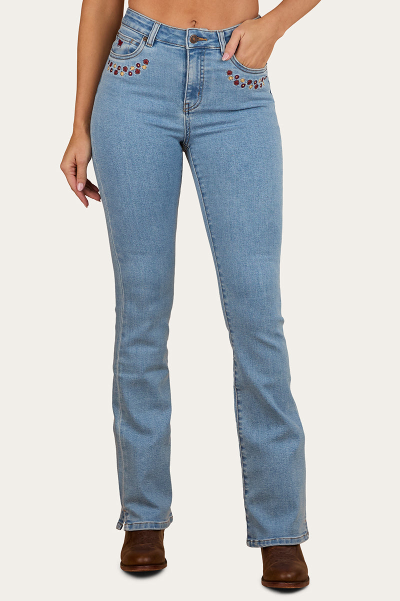 Ringers Western In Bloom Womens High Rise Bootleg Jean