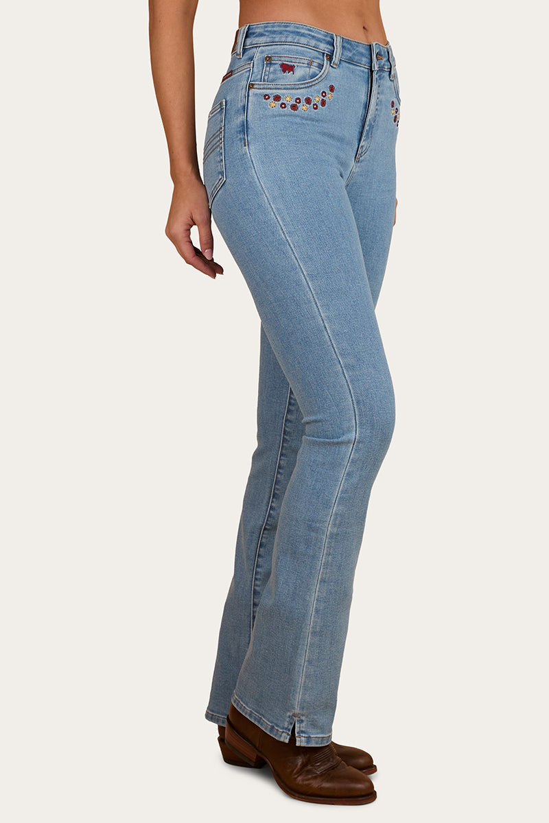 Ringers Western In Bloom Womens High Rise Bootleg Jean
