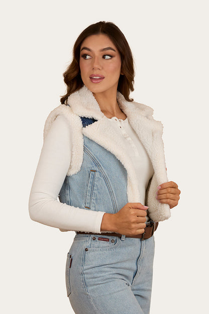 Ringers Western Amaya Womens Denim Sherpa Vest