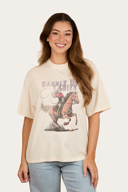 Ringers Western Saddle Up Womens Oversized T-Shirt