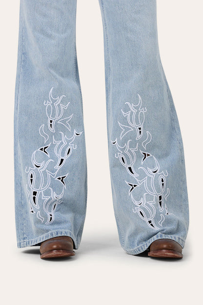 Ringers Western April Womens High Rise Wide Leg Jean