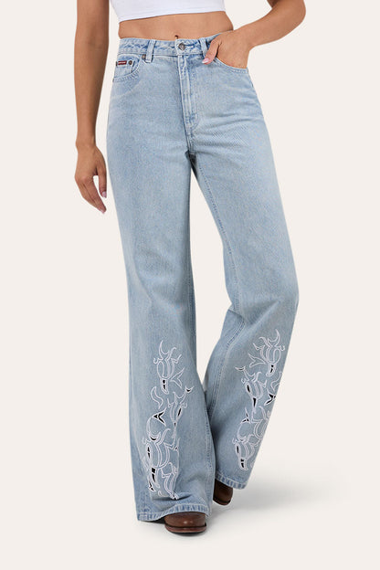 Ringers Western April Womens High Rise Wide Leg Jean