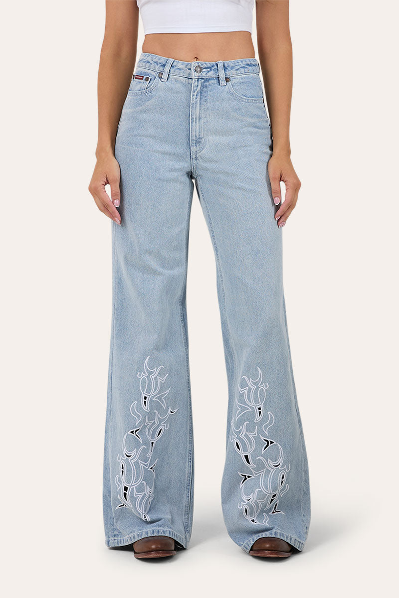 Ringers Western April Womens High Rise Wide Leg Jean