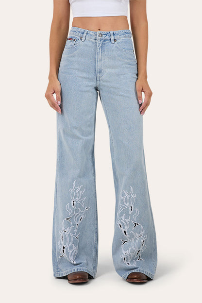 Ringers Western April Womens High Rise Wide Leg Jean