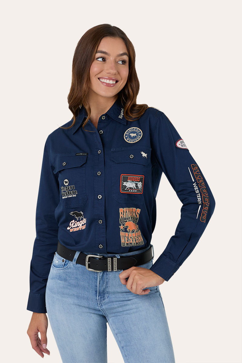 Ringers Western Trail Blazer Womens Full Button Work Shirt