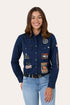 Ringers Western Trail Blazer Womens Full Button Work Shirt - Navy