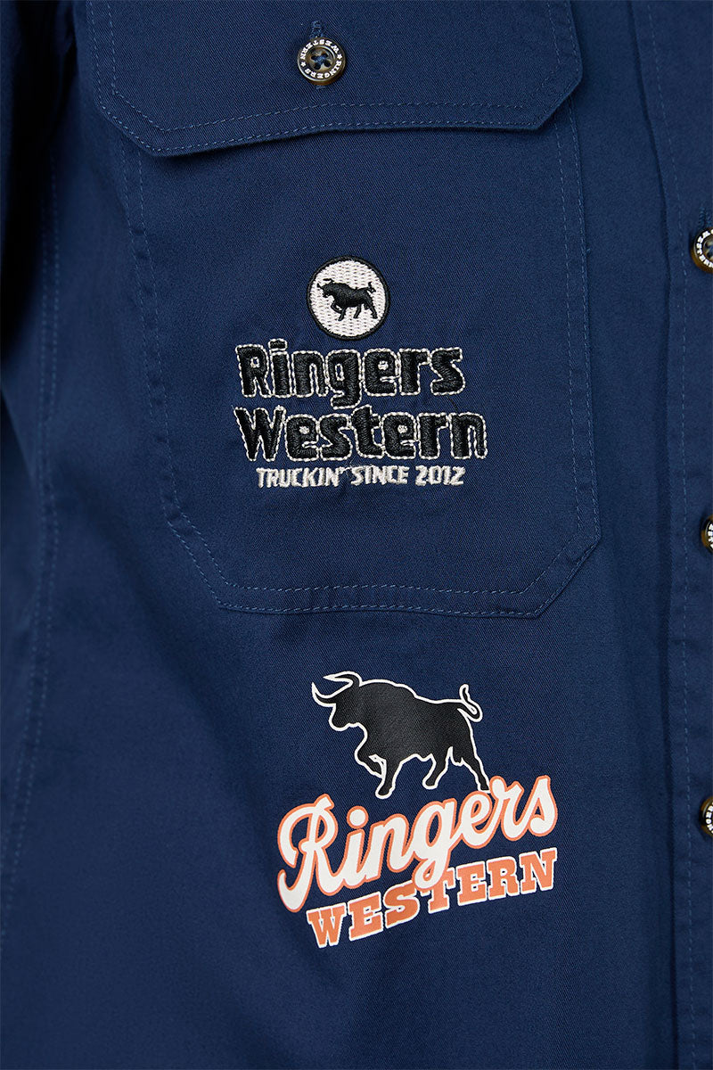 Ringers Western Trail Blazer Womens Full Button Work Shirt