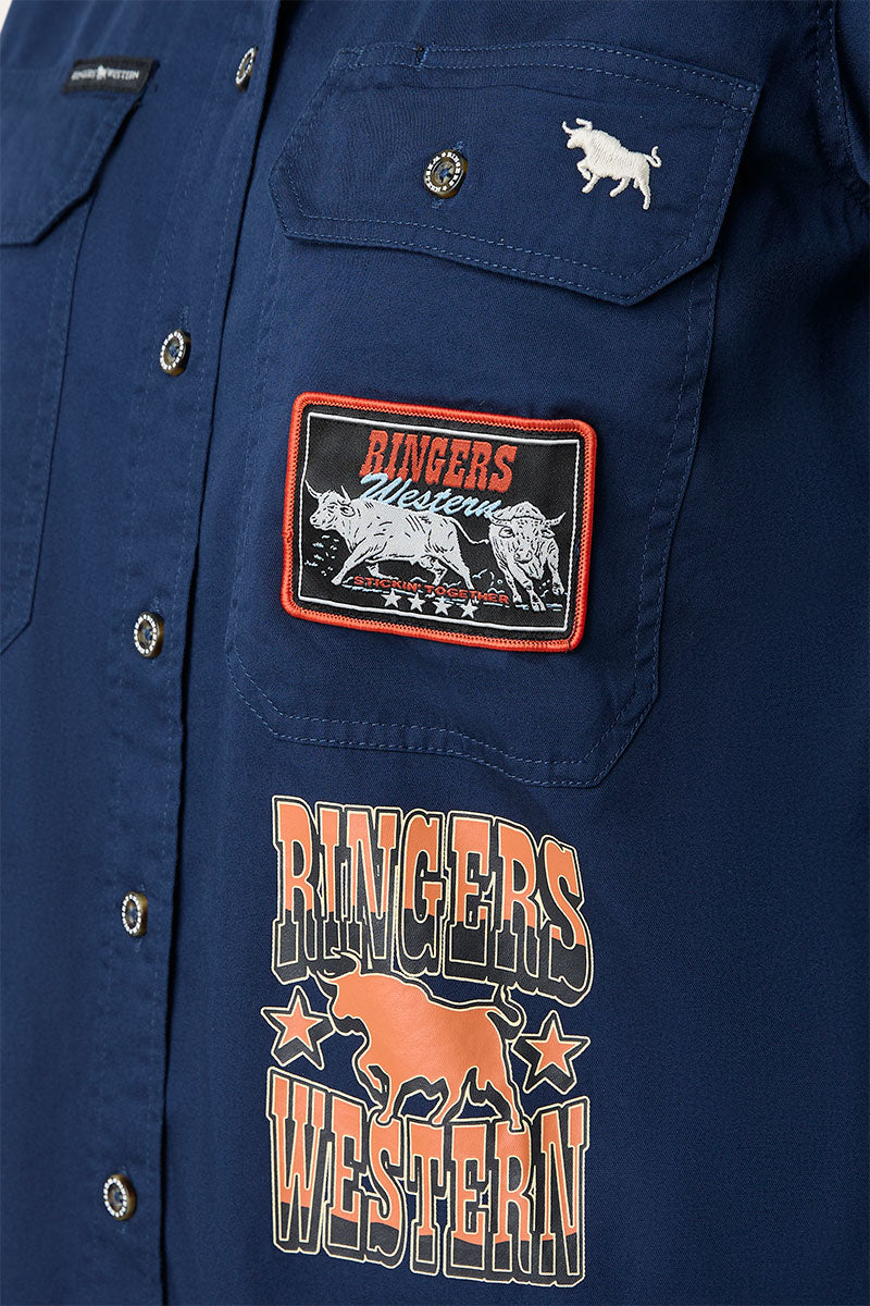 Ringers Western Trail Blazer Womens Full Button Work Shirt