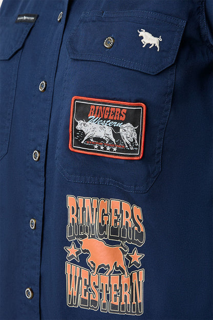 Ringers Western Trail Blazer Womens Full Button Work Shirt