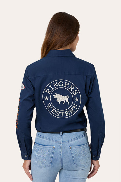 Ringers Western Trail Blazer Womens Full Button Work Shirt