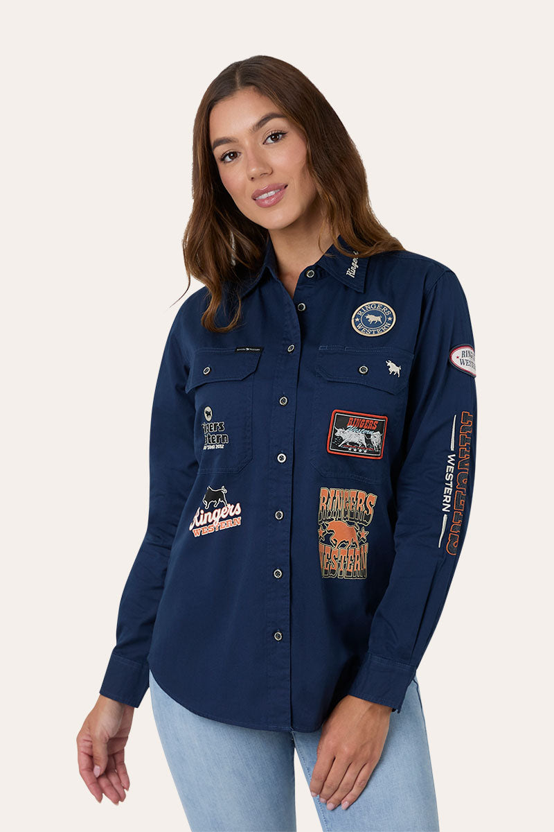 Ringers Western Trail Blazer Womens Full Button Work Shirt