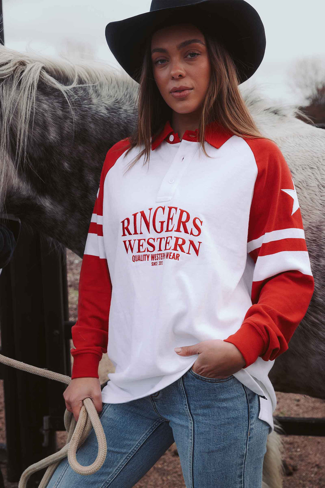 Ringers Western Player Womens Oversized Rugby Jersey