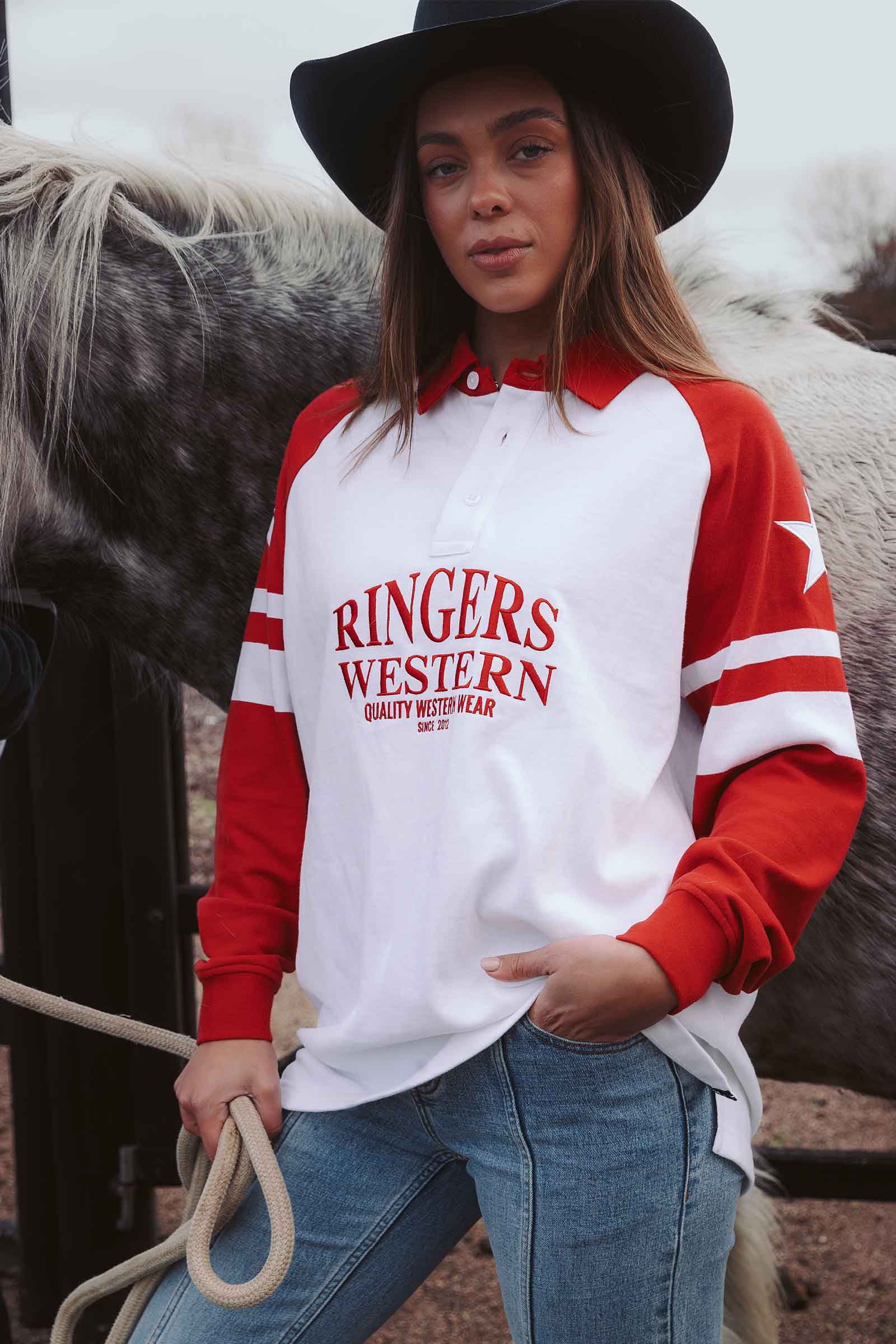 Ringers Western Player Womens Oversized Rugby Jersey