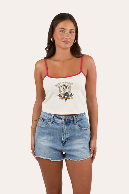 Ringers Western Bad Cowgirls Womens Tank - Off White