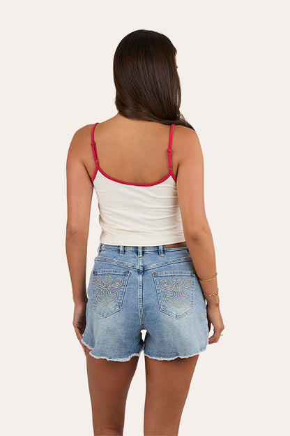 Ringers Western Bad Cowgirls Womens Tank - Off White