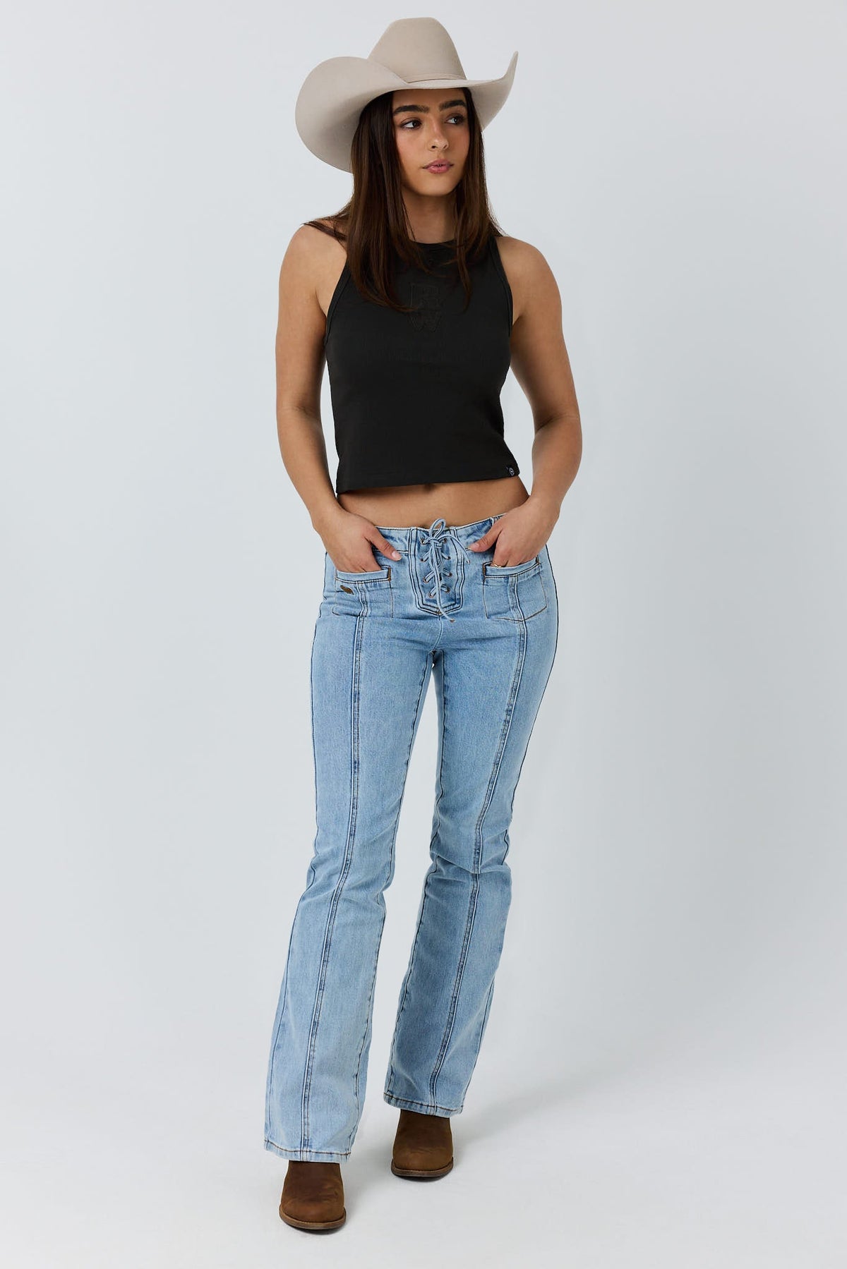 Ringers Western Southern Stitch Womens Rib Tank