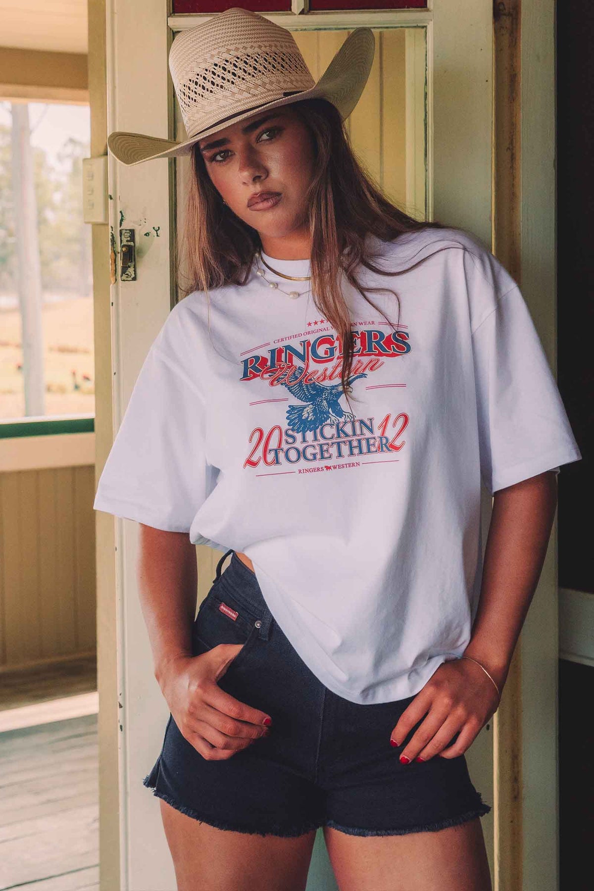 Ringers Western Eagle Eye Womens Oversized T-Shirt