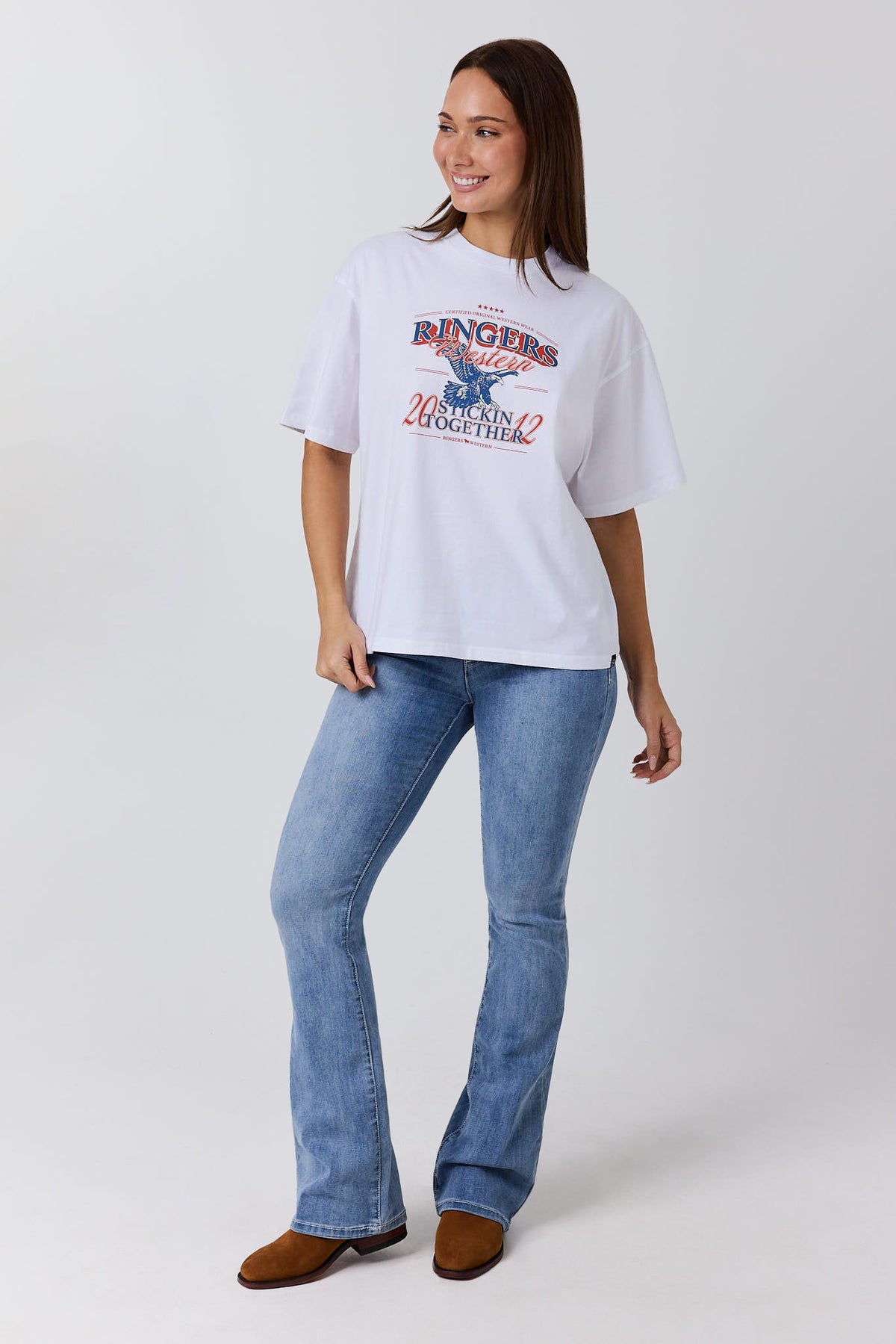 Ringers Western Eagle Eye Womens Oversized T-Shirt
