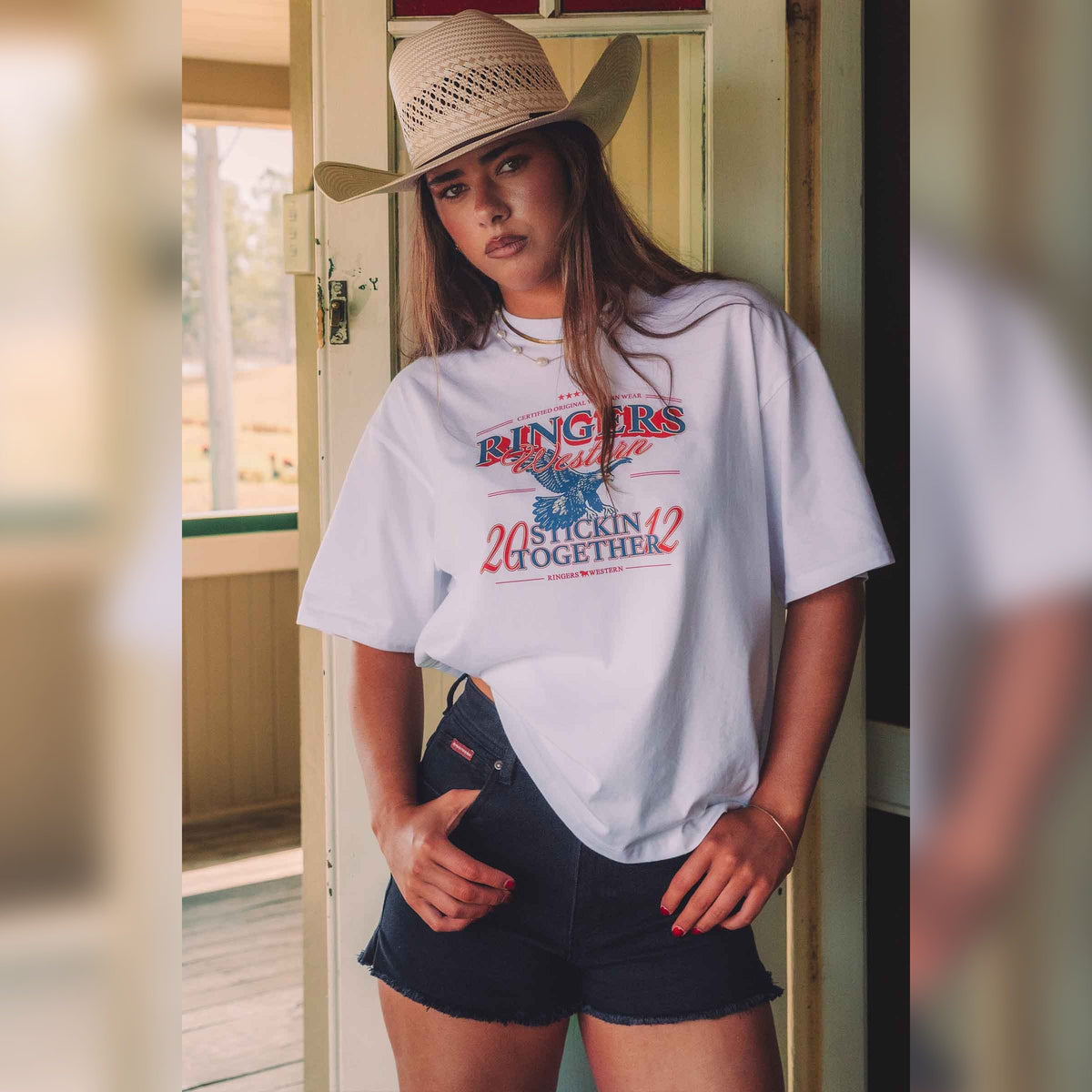 Ringers Western Eagle Eye Womens Oversized T-Shirt
