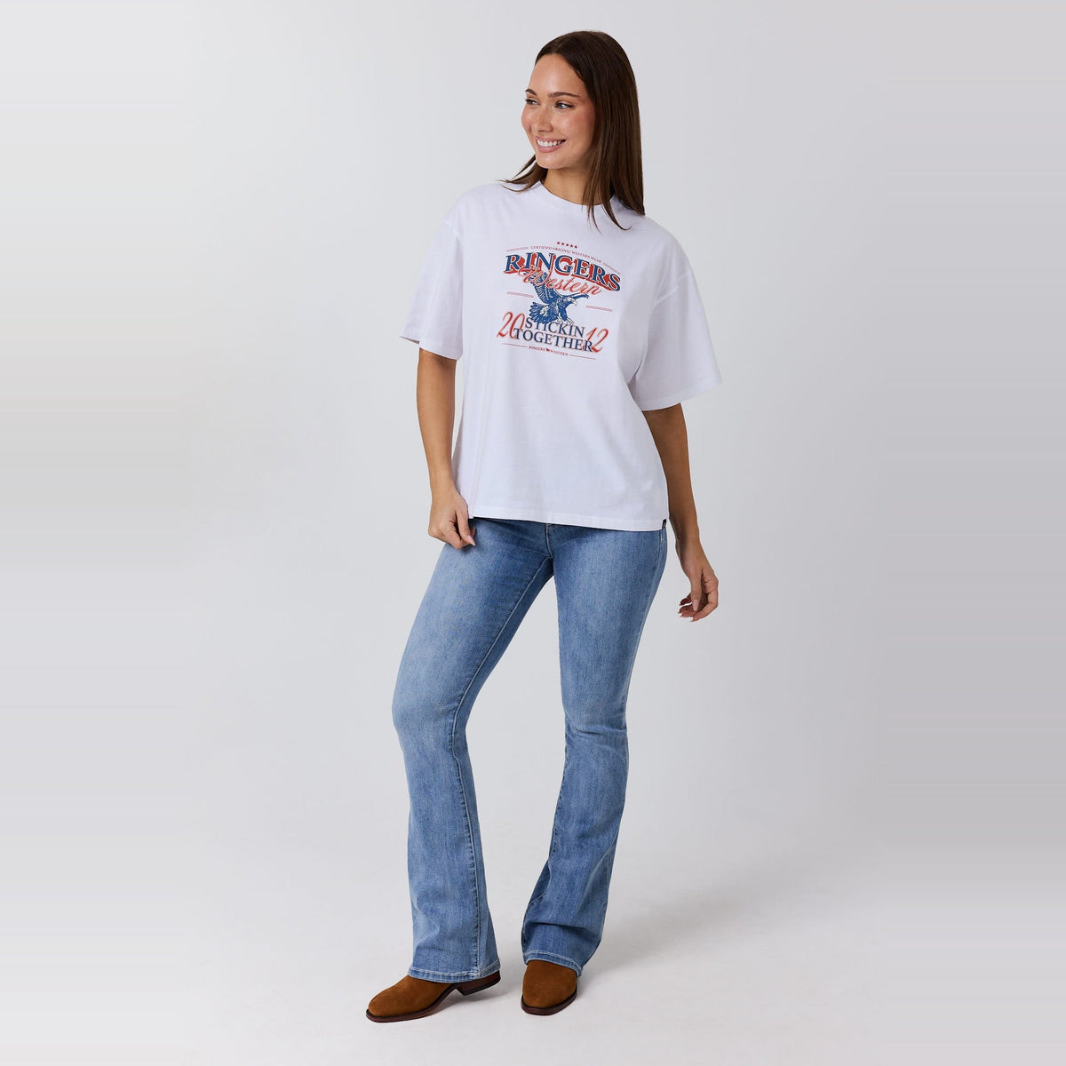 Ringers Western Eagle Eye Womens Oversized T-Shirt