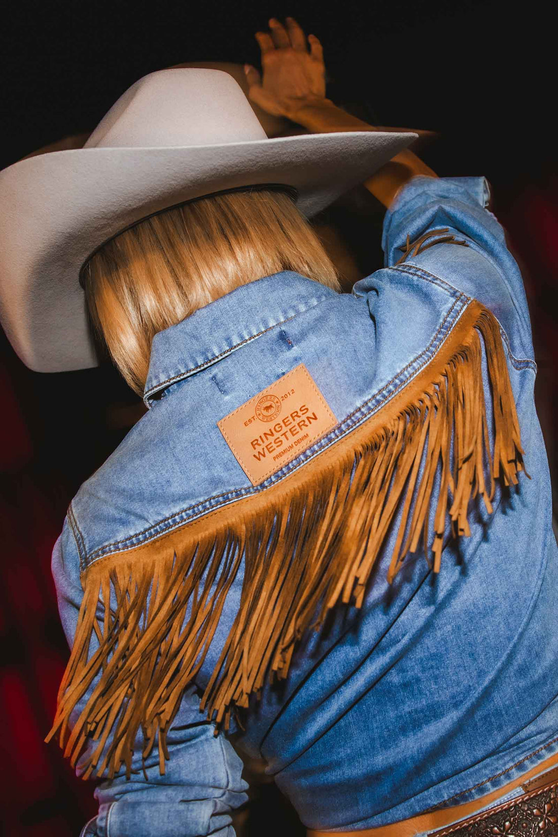 Ringers Western Idaho Womens Faux Suede Fringe Shirt
