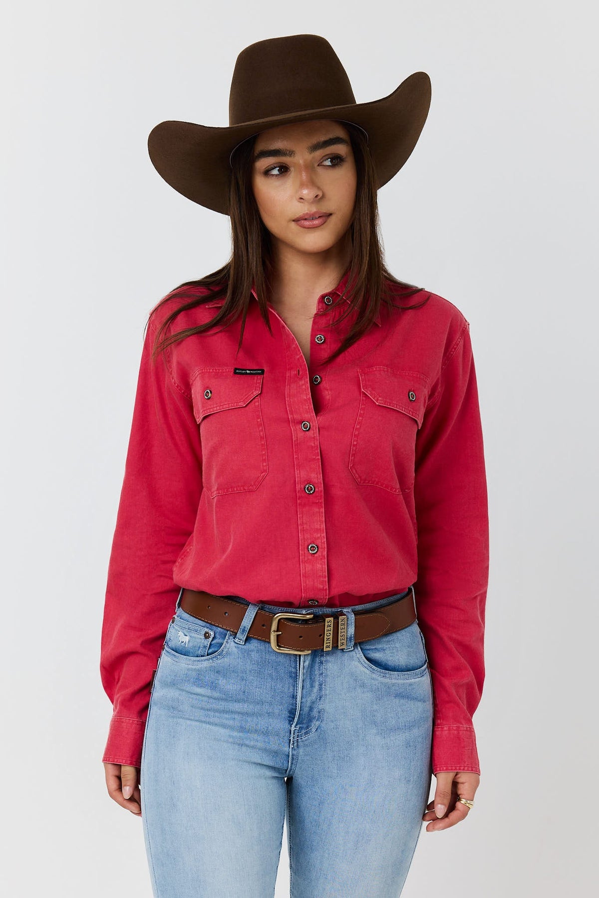 Ringers Western Pentecost Rugged Womens Full Button Work Shirt
