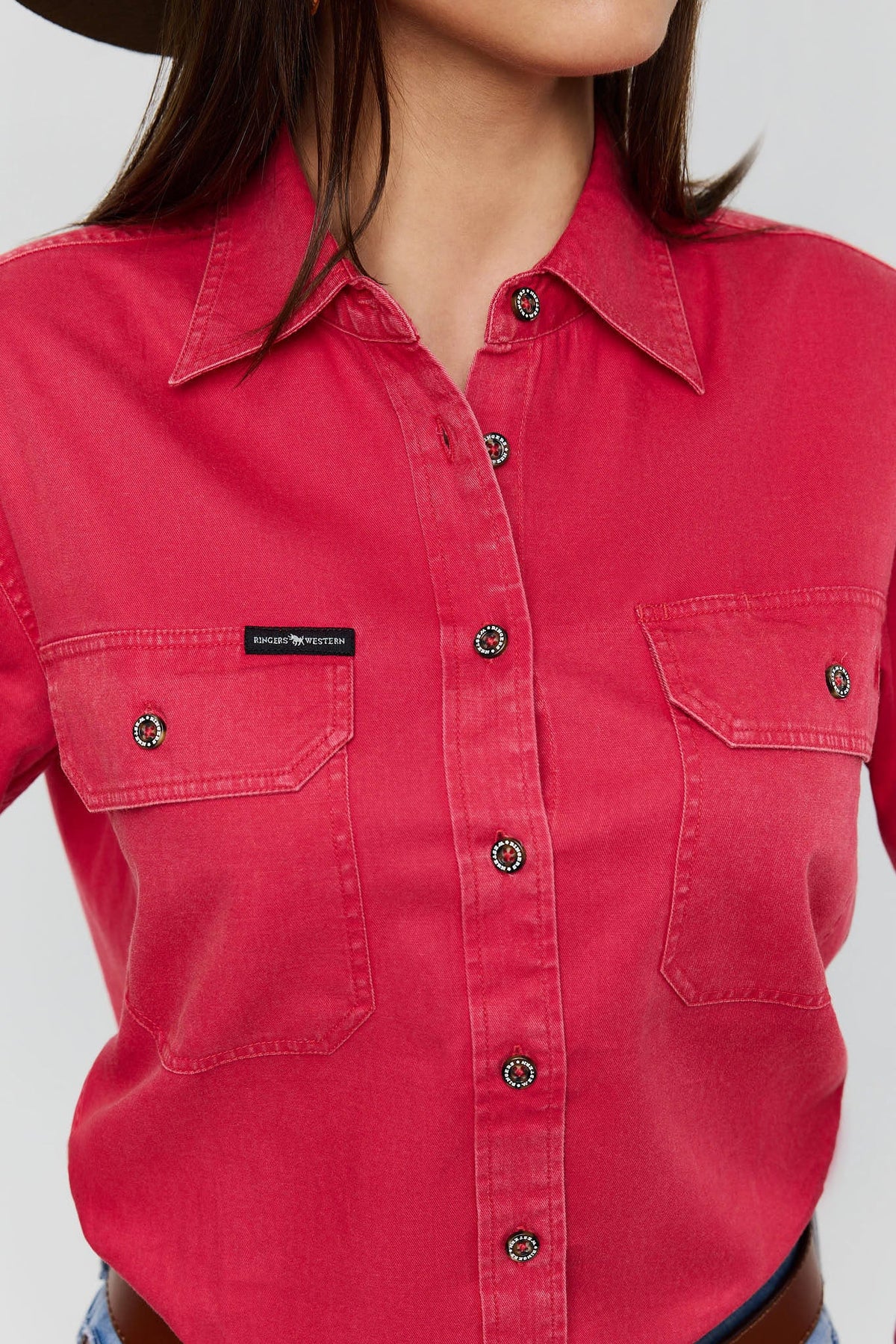Ringers Western Pentecost Rugged Womens Full Button Work Shirt