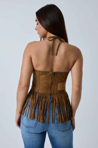 Ringers Western Willow Womens Faux Suede Halter Top