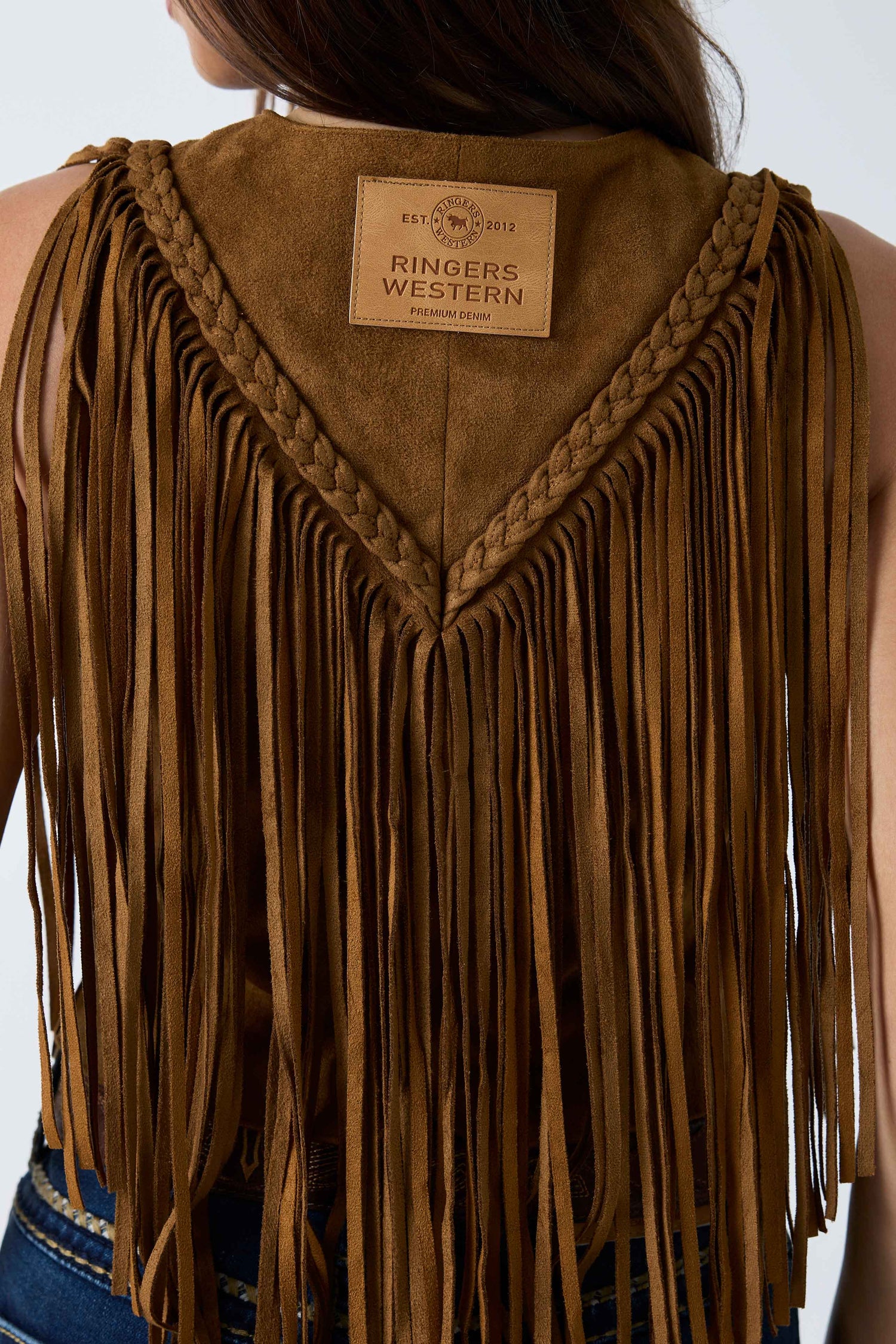 Ringers Western Wanderlust Womens Faux Suede Fringe Vest