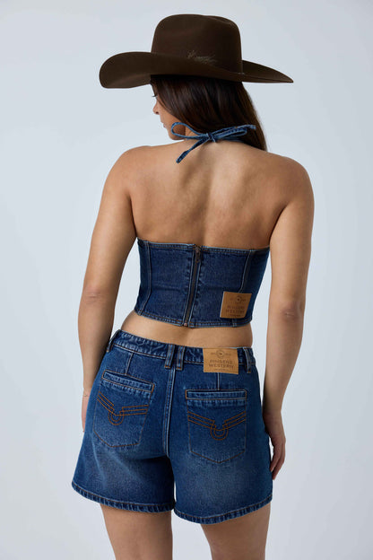 Ringers Western Willow Womens Denim Halter Top