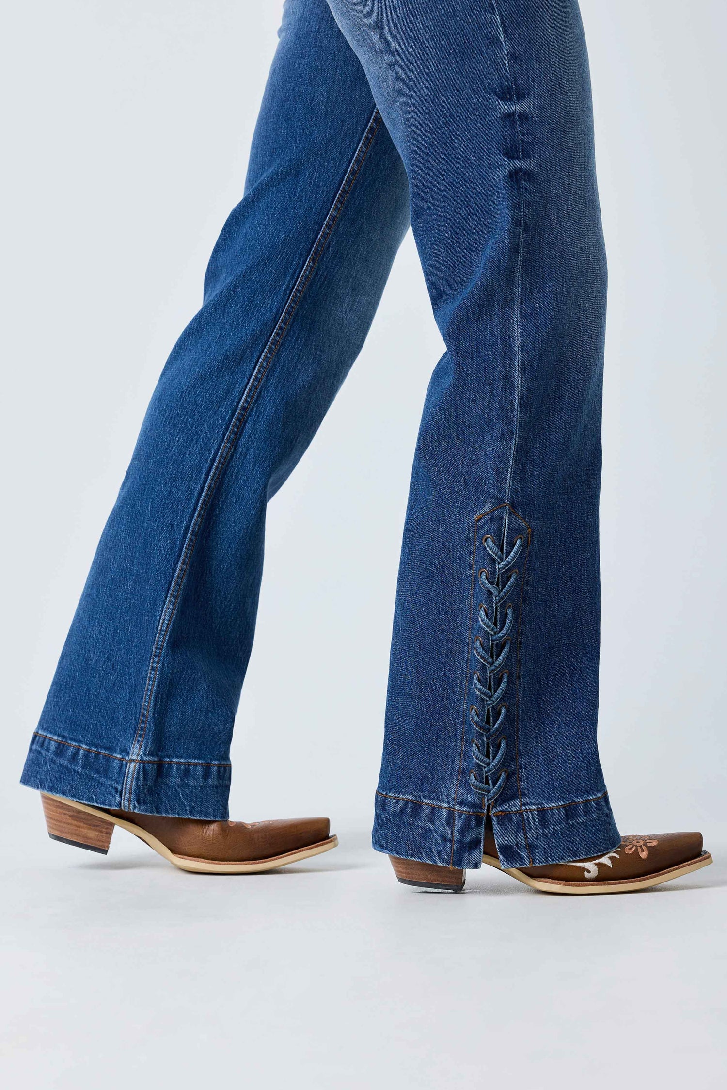 Ringers Western Elly Womens High Rise Wide Bootleg Jean